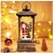 Lantern with Lighted Christmas Snow Globe Swirling Glitter Santa Claus Musical Snow Globe with 8 Songs and Timer USB/Battery Operated